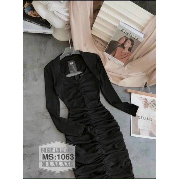 Đầm Bigsize Body Kèm Áo khoát (Bigsize 55kg Đến 100kg (M/L/XL/XXL)