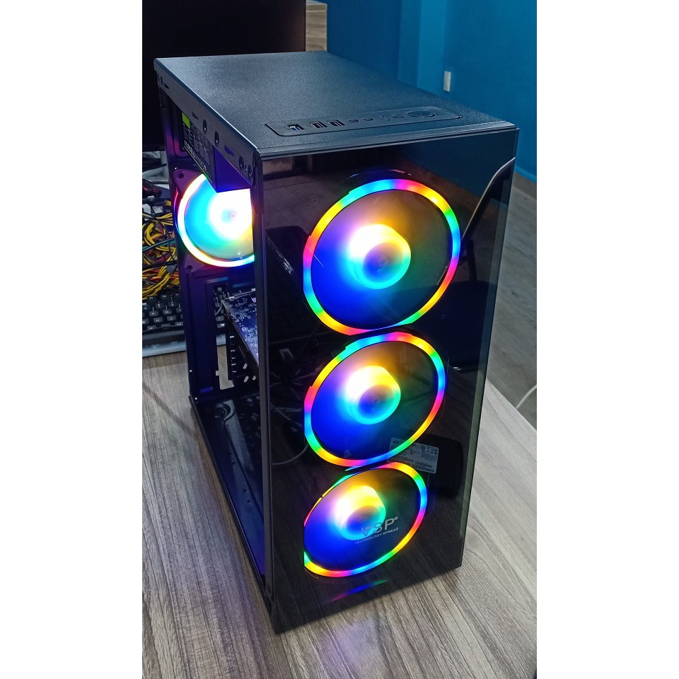 Bộ PC Gaming i3-9100f/ main motar / ram 8 tản led/ ssd256 /nguồn vs plus 500w/4 fan led /case | BigBuy360 - bigbuy360.vn