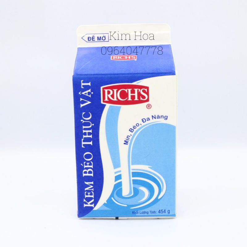 Kem Béo Thực Vật Rich s 454G