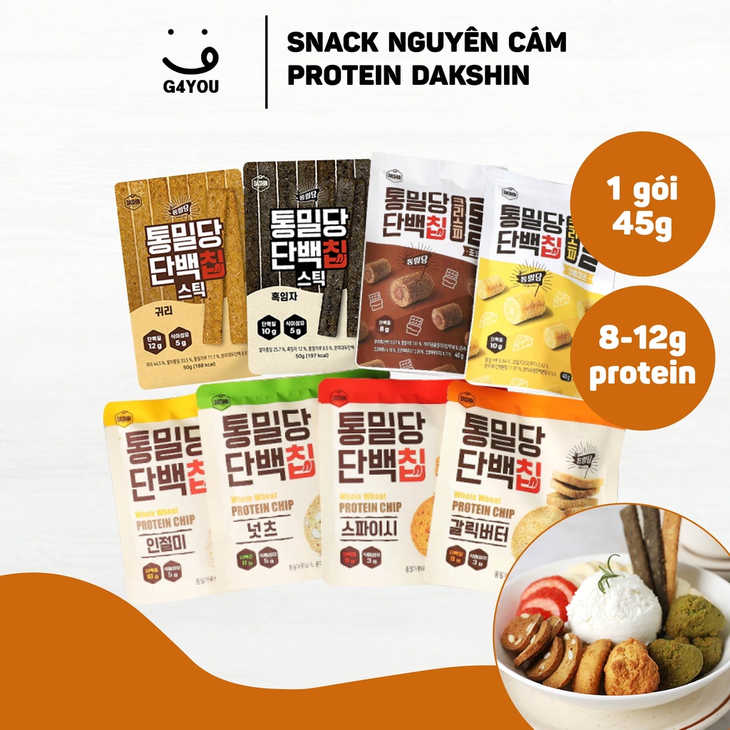 Bánh Protein Dakshin Nguyên Cám 45G