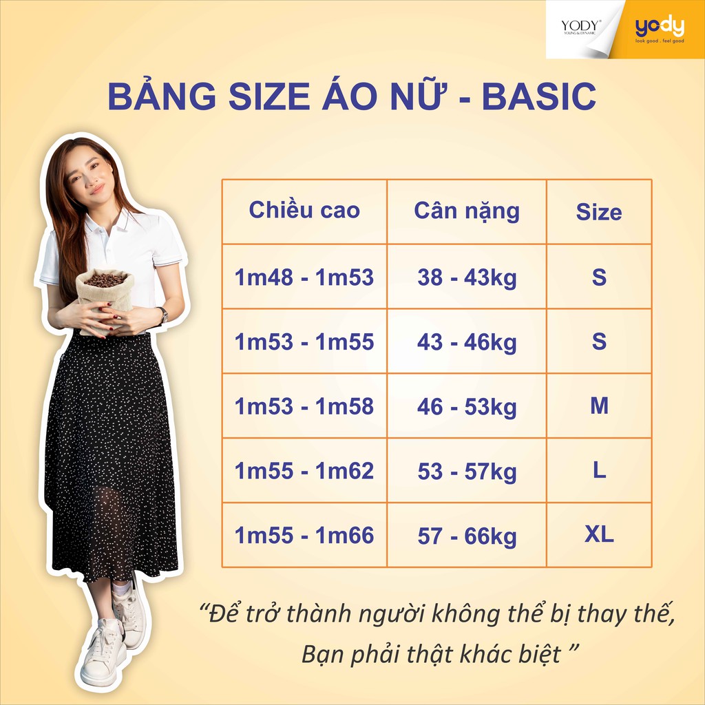 Áo Polo Nữ Mắt Chim YODY - Áo Cộc Tay Có Cổ Chất Liệu Cotton Thoáng Mát, Trẻ Trung, Năng Động, Độ Bền Cao - Mã APN3340 | BigBuy360 - bigbuy360.vn