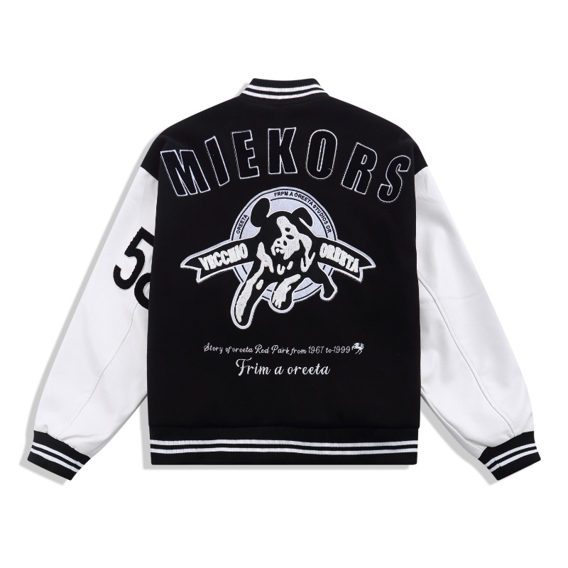 Áo Khoác Bóng Chày Thêu Chữ Phong Cách Retro Mới