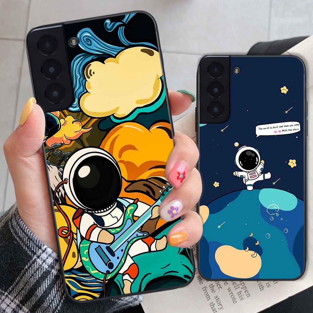 Ốp Samsung S21 / S21 Plus / S21+/ S21 FE in hình vũ trụ, phi hành gia bầu trời cute dễ thương