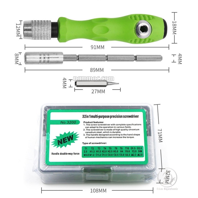 Bộ Tua Vít Mini Đa Năng 32 in 1 | Tuốt Nơ Vít Đa Năng 32 Chi Tiết