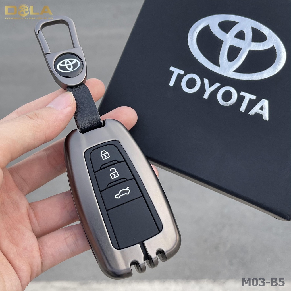 Vỏ ốp khoá xe hơi, Bọc chìa ô tô Toyota Camry 2019~2022 , Prado 2022, Cross Corolla M03-B5