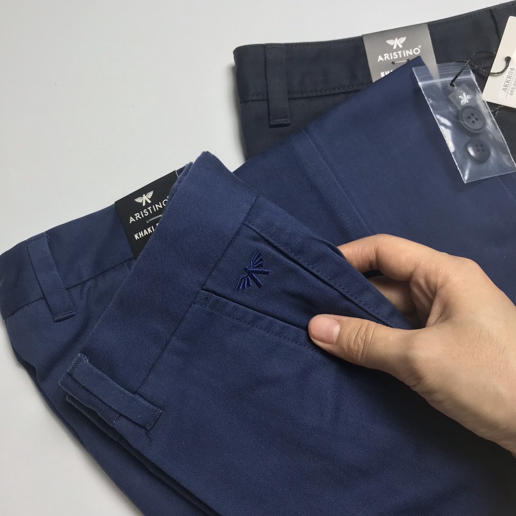 Quần kaki nam Aristino from slim chất coton thấm hút mồ hôi AKK01508