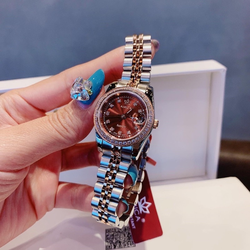 Đồng hồ nữ Amica A46 size 26mm full màu