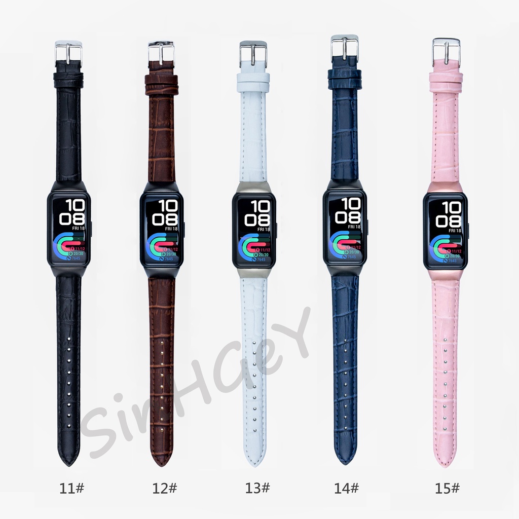 Dây Đeo Da Thay Thế Cho Đồng Hồ Thông Minh Huawei Band 7 / 6 Honor Band 6