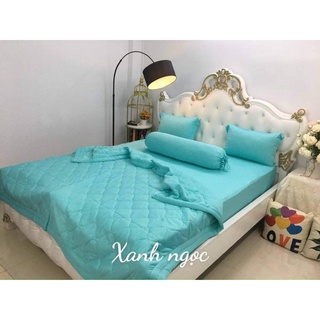 (FREESHIP) BỘ GA (4 MÓN) THUN LẠNH HÀN QUỐC, MÁT LẠNH (1 GA + 2 GỐI NẰM + 1 GỐI ÔM)