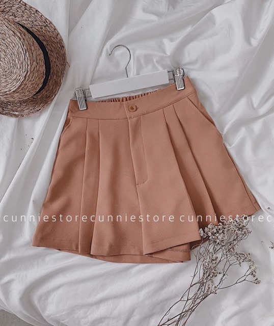 Quần giả váy xếp 2 ly siêu hot  Quần đùi short nữ ống rộng xòecạp cao  nữ dày dặn, mềm mịn mát tôn dáng, | BigBuy360 - bigbuy360.vn