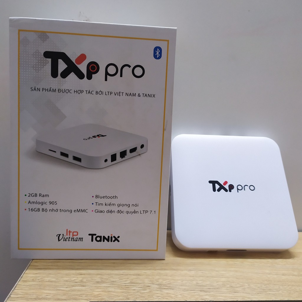 Android Tivi Box TXP Pro Truyền hình vtvcap On Bản Quyền HĐH Android 9 Ram 2G Rom 16G Chip Amlogic 905 - Hàng Chính Hãng