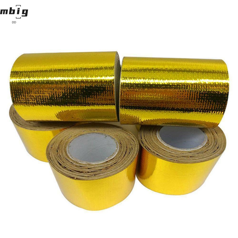 MG 50mmx10M Reflective High Temperature Gold Roll Adhesive Heat Shield Wrap Tape Packing Accessory