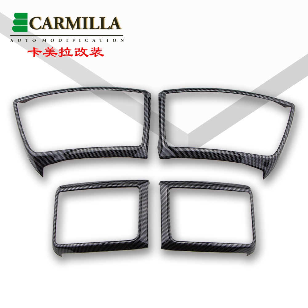 4 Miếng dán bằng sợi carbon tiện dụng để trang trí cho lỗ thông khí xe Ford Everest 2016-2020 2021 + Acc.