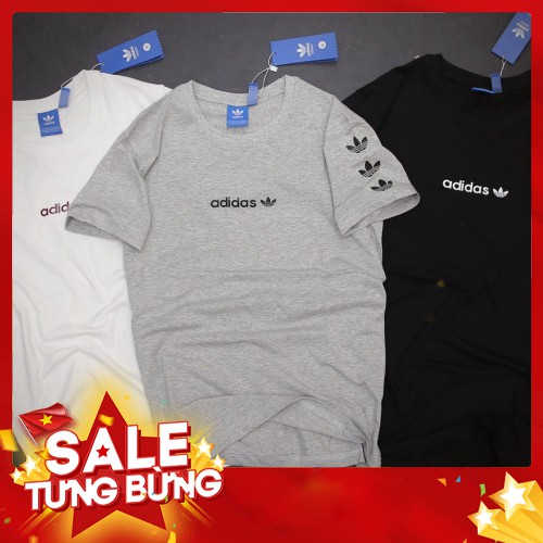 Áo thun nam cổ tròn - áo phông COTTON CO GIÃN - Màu: Trắng - Ghi - Đen - Hàng nhập khẩu