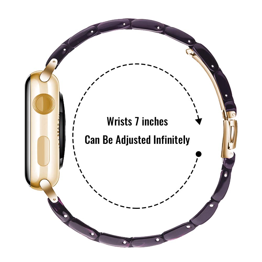 Imitation Ceramic Band for Apple Watch Series 5 4 3 2 1 Replacement Bracelet for iWatch 4/5 Resin Strap Accessories