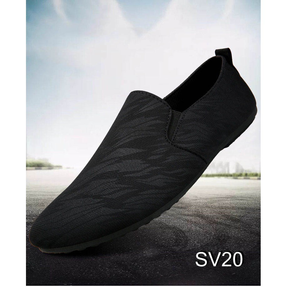 [ Cực Hot ] Giày Lười Nam Cao Cấp Phong Cách Hàn Quốc - Màu Đen SV20