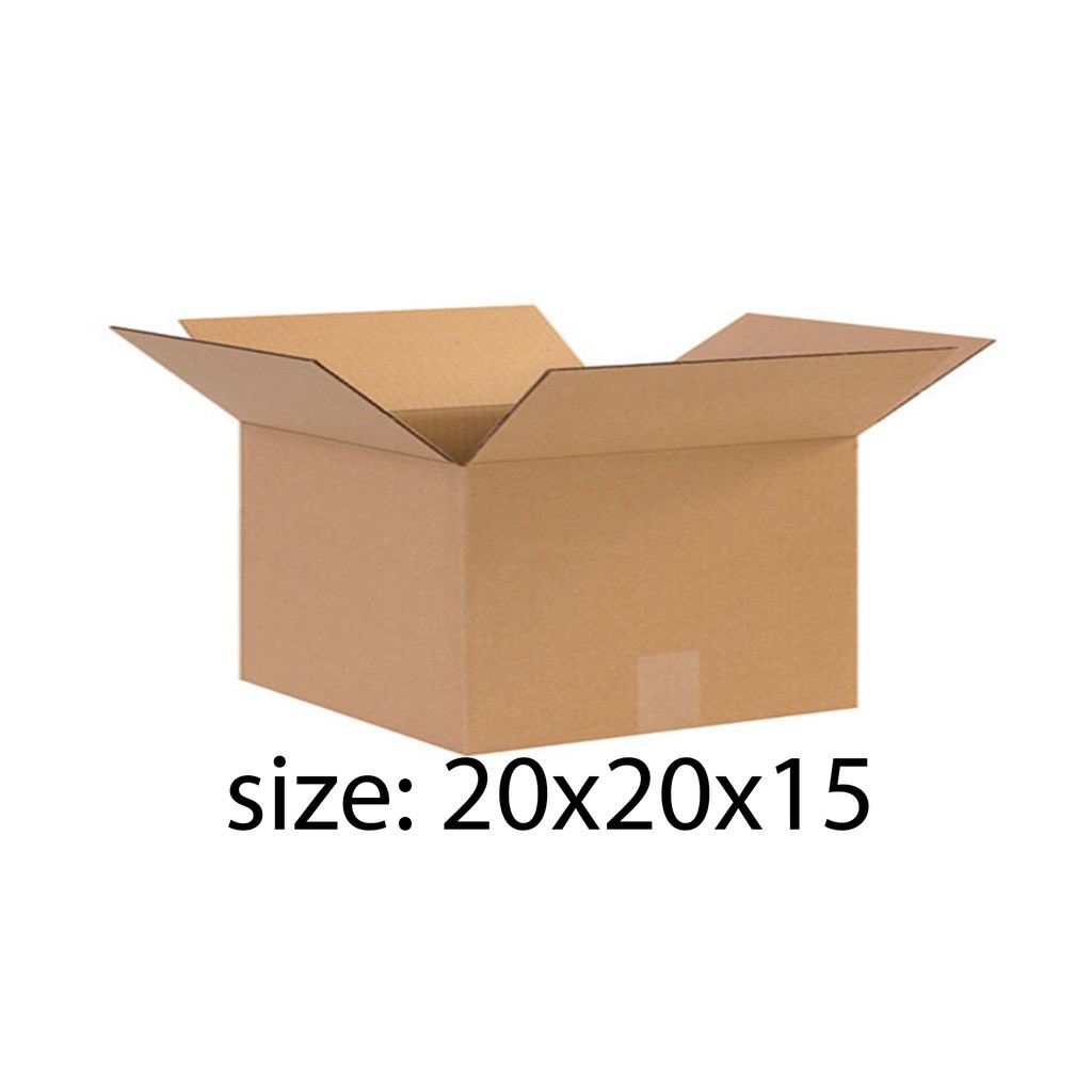 10 HỘP 20X20X15 - Hộp Carton Size 20X20X15 Giấy Cứng Siêu Bền Đóng Hàng Nhanh Chóng