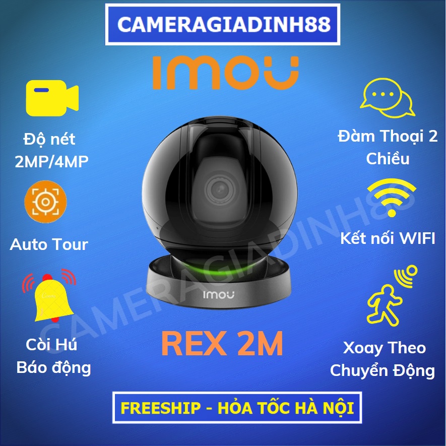Camera WIFI Trong Nhà Xoay 360 REX A26LP A46LP A26HP IMOU 1080P RANGER PRO DAHUA DSS A22ep Chính Hàng 24TH