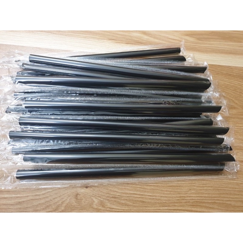❌GIÁ SỈ❌ Ống hút TRÂN CHÂU 2 màu TRẮNG trong và ĐEN bọc màng gói 500g