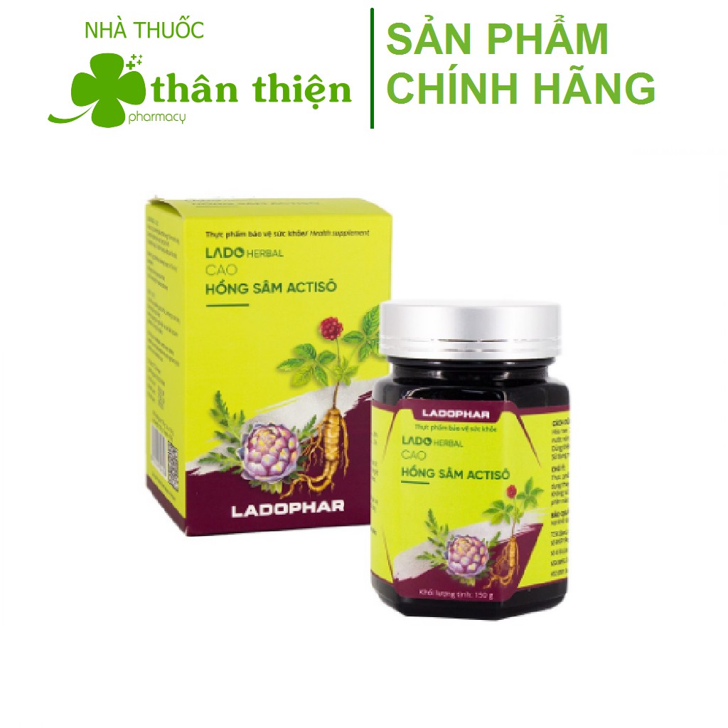Cao Hồng Sâm Actisô Ladophar – Hỗ trợ bảo vệ gan mật, thanh lọc cơ thể (150g)