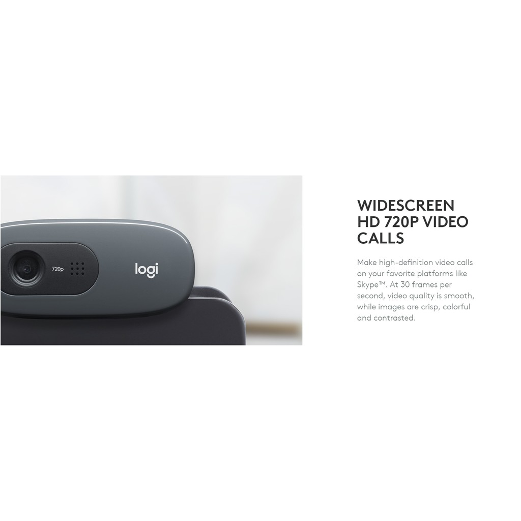Webcam Logitech C270 - Hỗ trợ gọi video chất lượng HD 720P ( Mới, Bảo Hành 12 Tháng ) | BigBuy360 - bigbuy360.vn