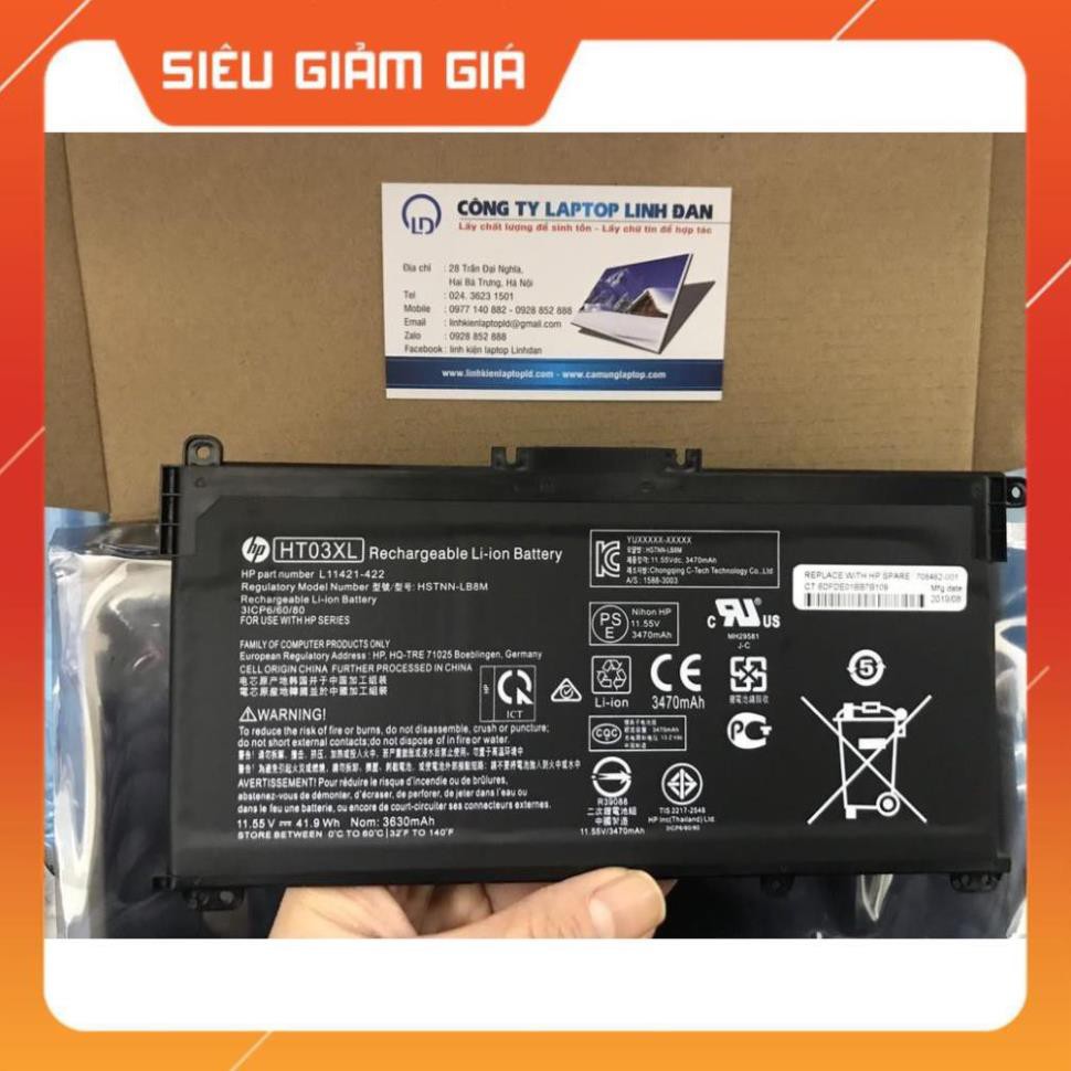 Pin 41Wh HP Pavilion 15-CD 15-CS 15-DA 15-DB 15-CW HT03XL Battery