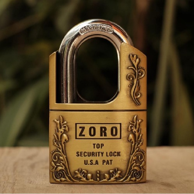 Ổ khóa chống cắt ZORO padlock 60mm hàng xịn, ổ khóa cửa 4 chìa Version CC6 bảo vệ gia đình và tài sản