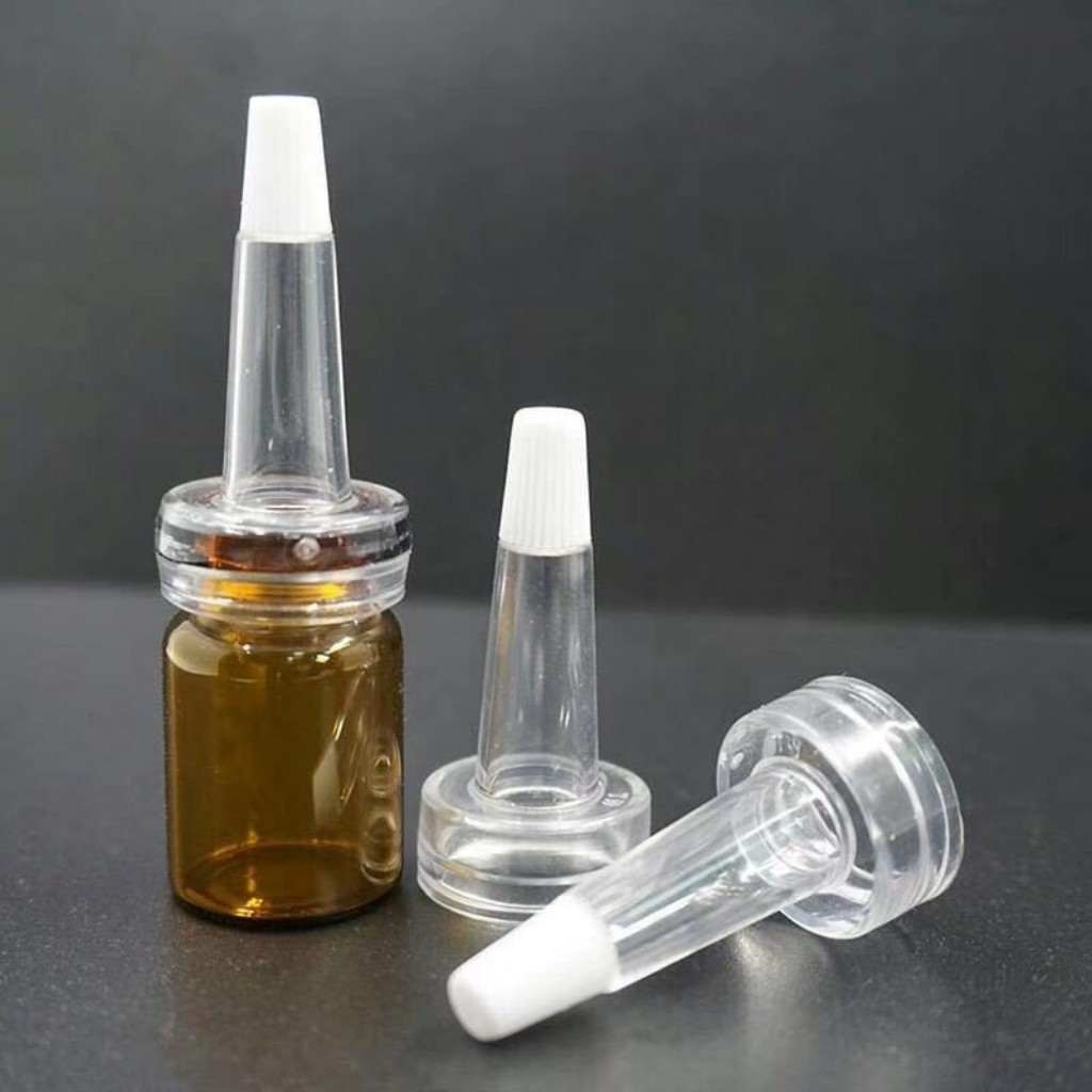 Lọ Chiết Serum 5ml/10ml Nút Nhọn - Chai Chiết Tinh Dầu Bộ 3 Nút (Nắp Nhôm + Nắp Cao Su + Nắp Nhọn) - Dụng Cụ Spa