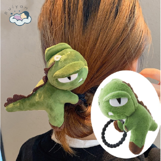 Dây buộc tóc đính họa tiết khủng long 3D xinh xắn