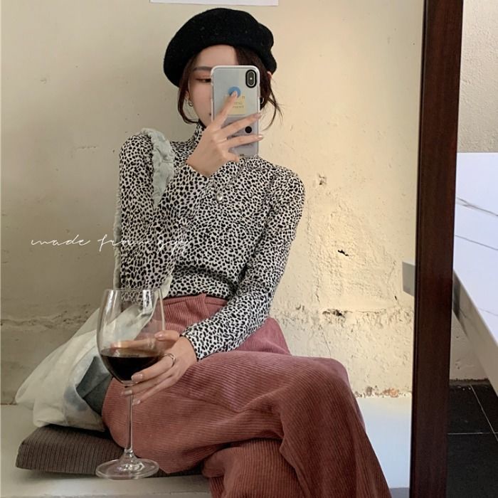 Áo Thun Nữ Dài Tay Cổ Cao Thời Trang