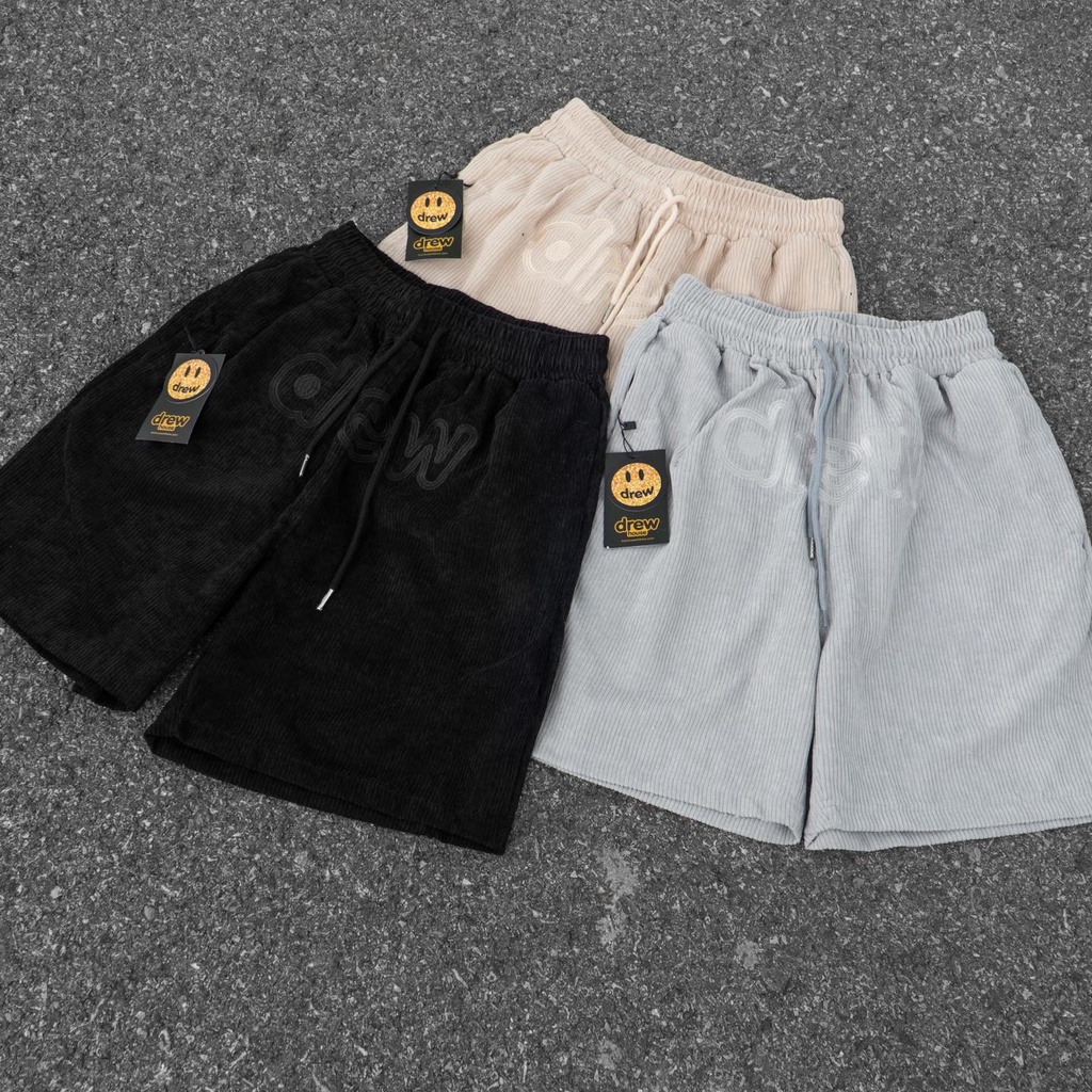 Quần short nhung Drew, quần đùi nam nữ unisex MSW Town