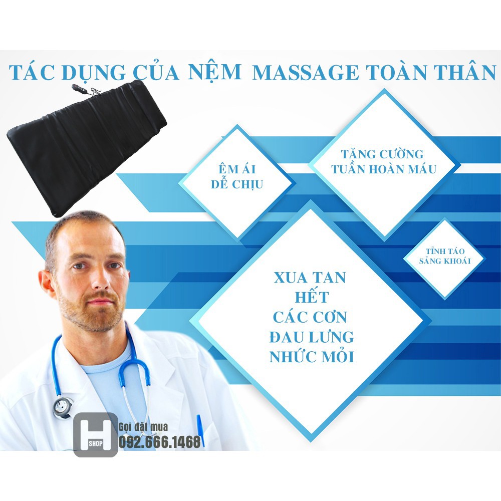 ĐỆM MÁT XA TOÀN THÂN .ĐỆM MASSAGE TOÀN THÂN ĐA NĂNG CHÍNH HÃNG