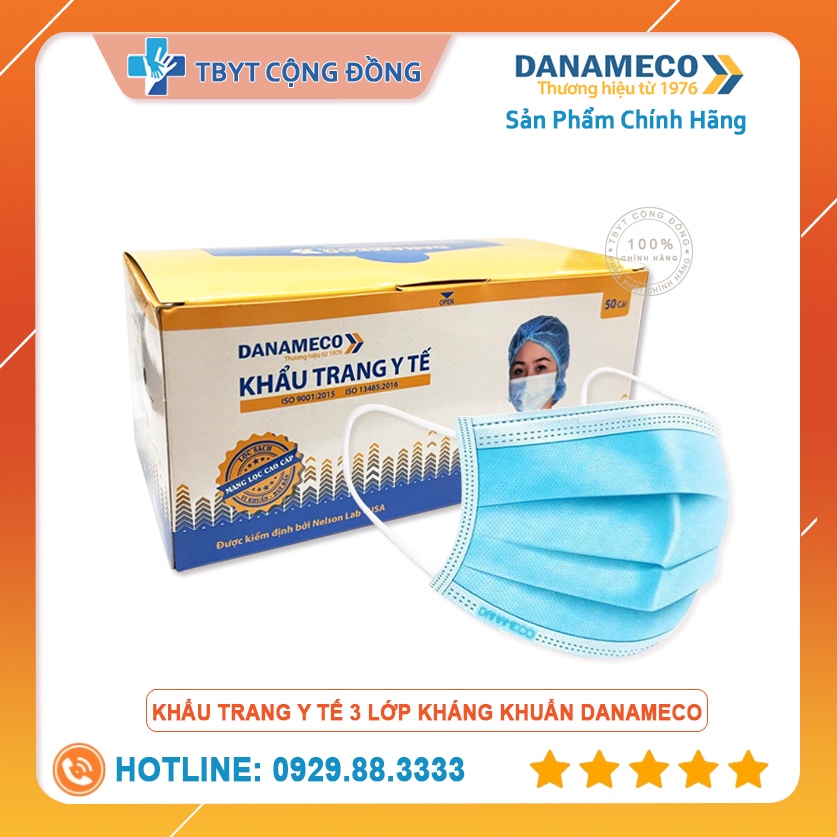 Hộp 50 Cái Khẩu Trang Y Tế 4 Lớp Kháng Khuẩn Thương Hiệu Masquer