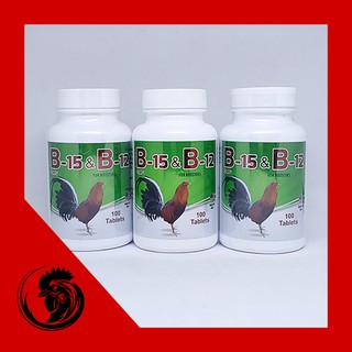 B15&B12 - Thu.ốc Nuôi Cấp Tốc Tuần Cuối Dành Cho Gà Đá - Xuất Xứ Mỹ - Hủ 100 viên