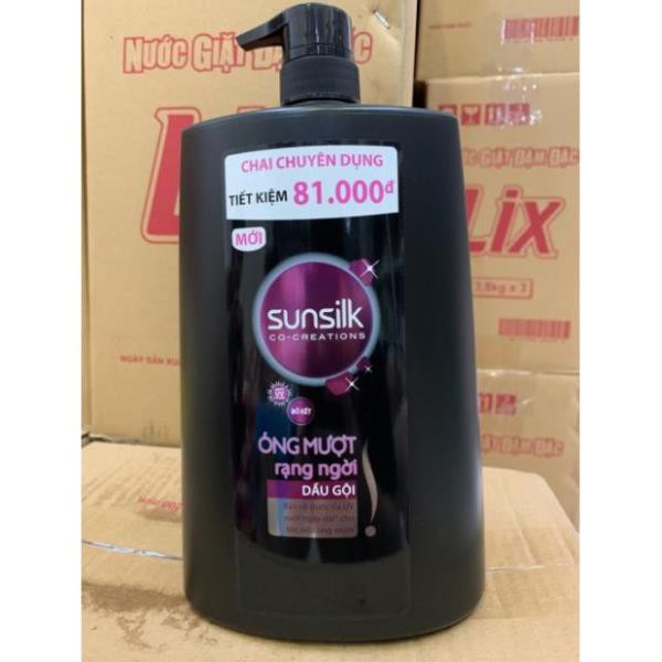 Dầu gội Sunsilk mềm mượt diệu kỳ 1.4kg (mầu đen)