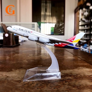 AIRCRAFT MODEL Mô Hình Máy Bay Đồ Chơi Airlines A380 Hàn Quốc Airbus 380 16cm