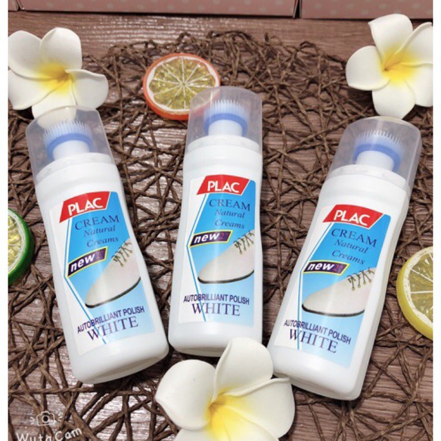 Chai tẩy trắng giày dép, túi xách Plac kèm đầu bàn chải, tẩy sạch vết bẩn, vết ố, đi mưa bám trên đồ da