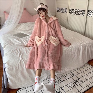 Váy ngủ lông cừu Thu Đông 2020 [Oder Quảng Châu]
