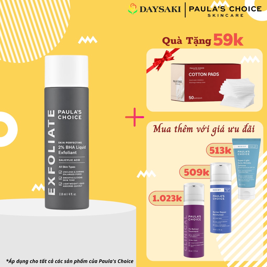 Paula's Choice Dung Dịch Loại Bỏ Tế Bào Chết Skin Perfecting 2% BHA Liquid Exfoliant