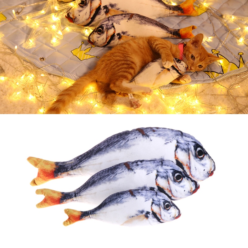 Đồ Chơi Nhồi Bông Chăm Sóc Răng Miệng Hình Cá Cho Mèo Cưng