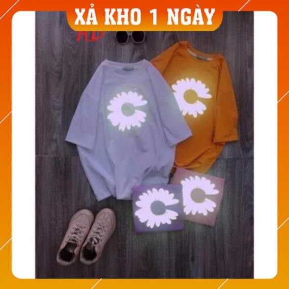 [Mã WARN20 giảm 20k đơn 150k] [HOT TREND] Áo Phông Nữ Đẹp, Áo Phông Rộng Tay Lỡ In Hình Hoa Cúc Phản Quang | BigBuy360 - bigbuy360.vn