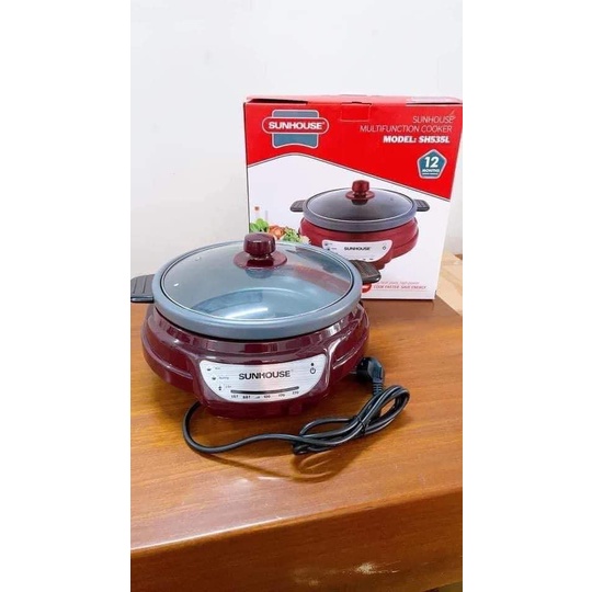 Nồi lẩu đa năng 3.5L Sunhouse SH535L. Khẳng định và đảm bảo hàng chuẩn, chính hãng, mới tinh, nguyên đai, nguyên kiện