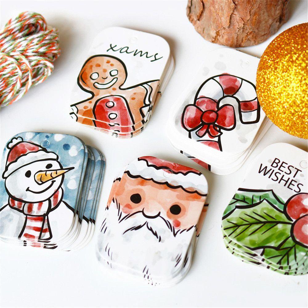 Set 48 / 50 Nhãn Giấy Kraft Gói Quà Giáng Sinh