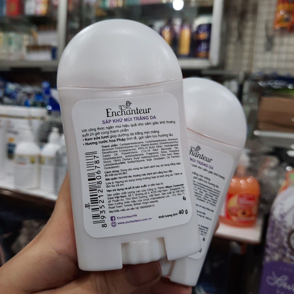 Sáp khử mùi trắng da Enchanteur Sensation 24h 40g