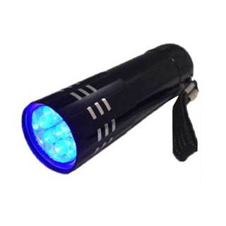🎈Mini Aluminum UV ULTRA VIOLET 9 LED Flashlight Torch Light Lamp