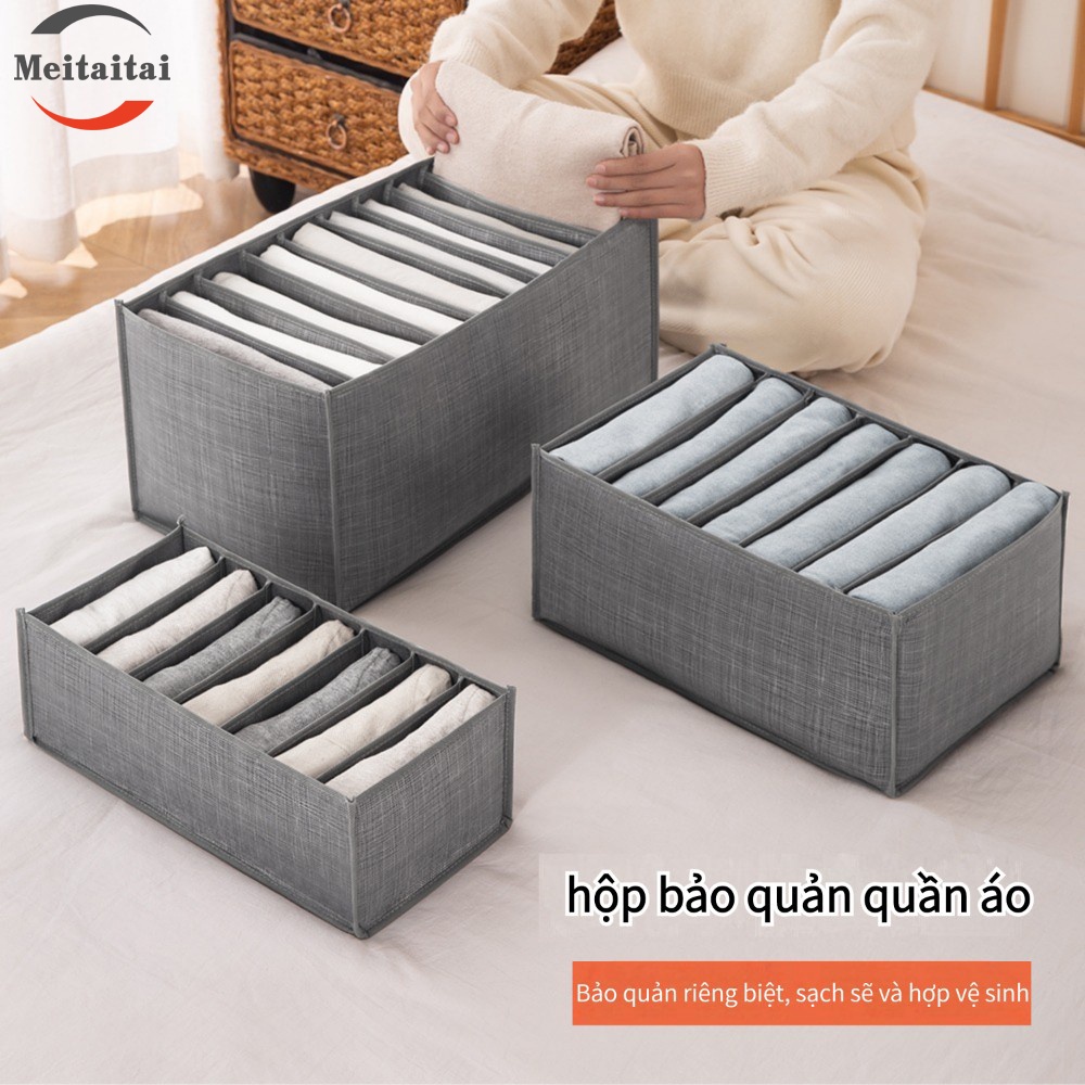 Túi đựng quần áo chia ngăn Hộp xếp đồ lót tiện ích tủ vải đựng quần áo gọn gàng ngan chia tu quan ao giỏ đựng đồ đa năng