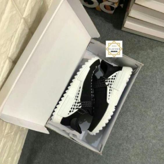 Xả [XẢ KHO] (HÀNG CHUẨN)  Giày thể thao NMD HUMAN RACE PHARRELL đen đế trắng .  new2021 ' ³ /