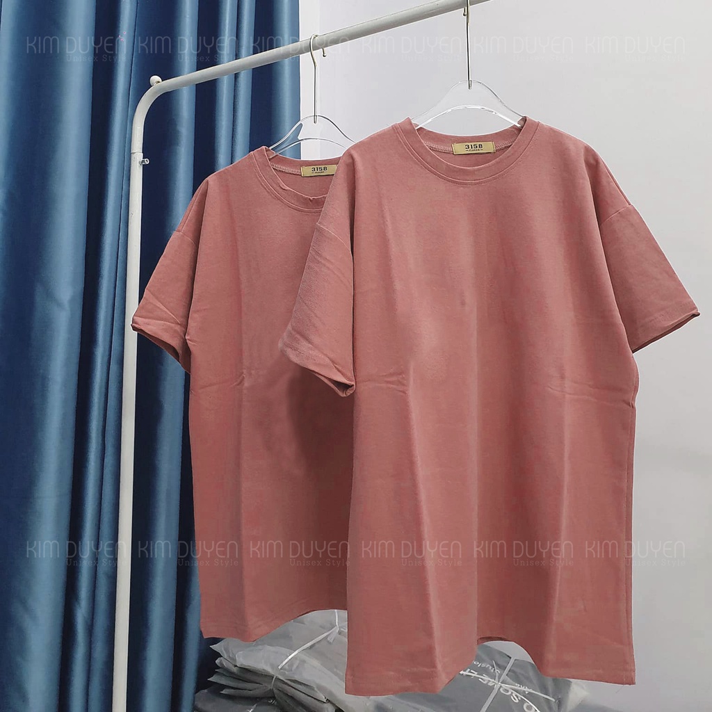 Áo Thun 3158 Áo Phông Trơn 3158 Form Rộng Tay Lỡ Dáng Oversize Nam Nữ Chất Vải Dày Dặn Mặc Mát Mẻ