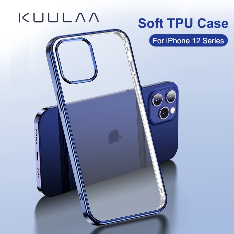 Ốp Điện Thoại KUULAA KL-O148 Cho Apple Iphone 12Pro Max Bằng Silicon Mềm Trong Suốt Chống Rơi