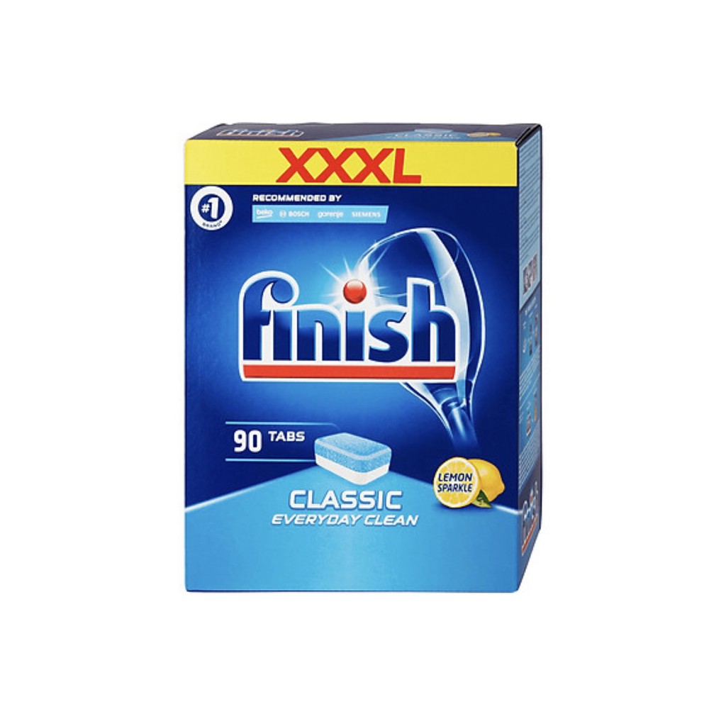 Viên rửa bát Finish Classic XXXL 90 viên hương chanh